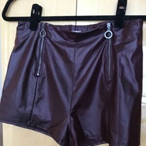 Pleather shorts